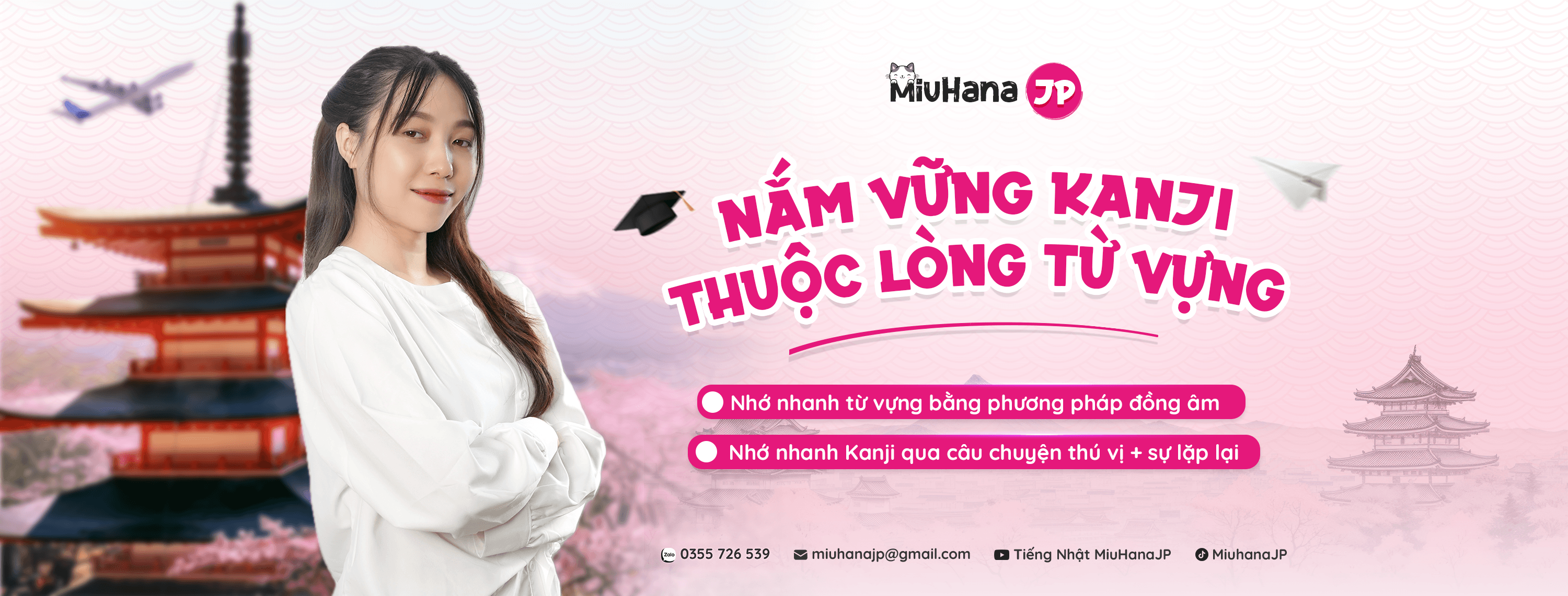MiuHanaJP - Nắm vững Kanji, thuộc lòng từ vựng